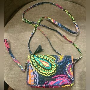 Vera Bradley All In One Crossbody Purse Twilight Paisley